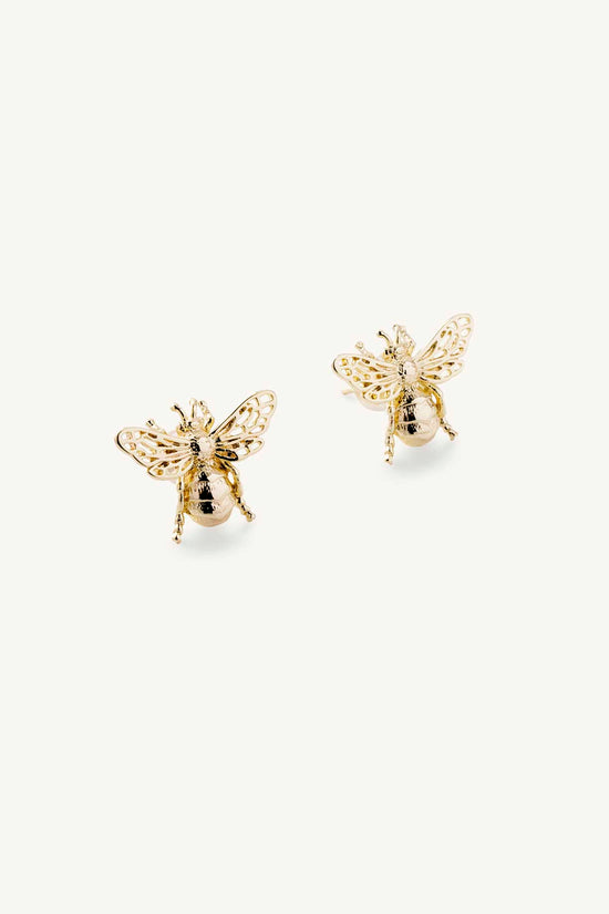 Bee studs on a white background