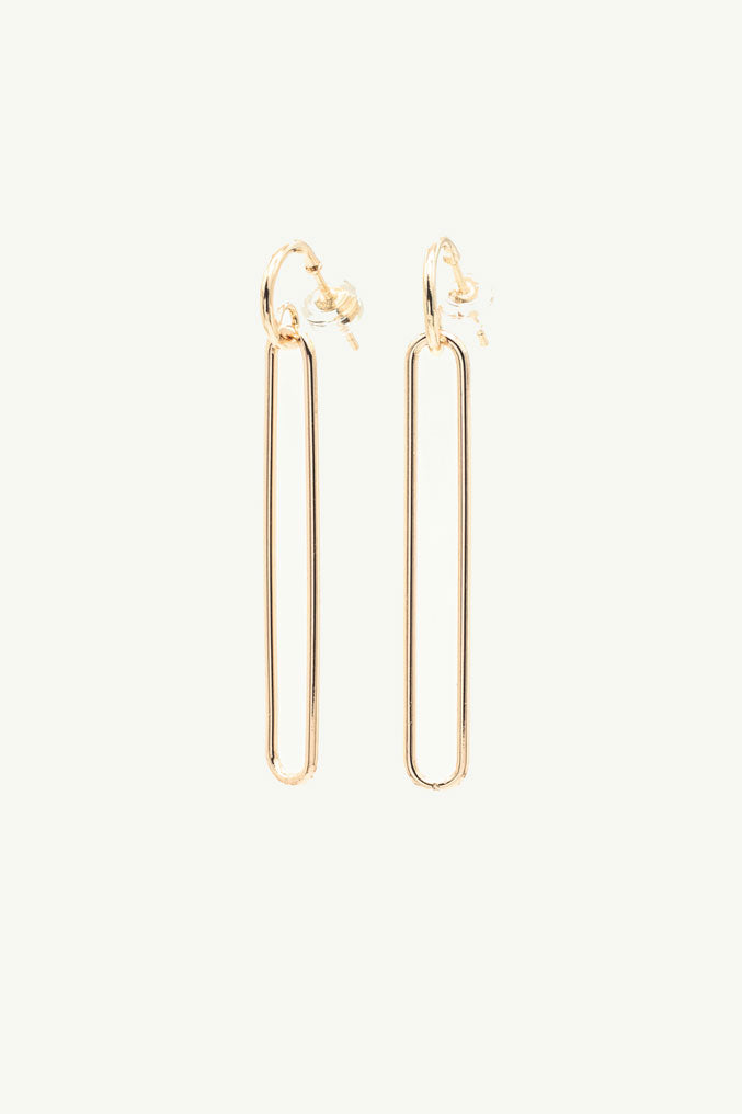 Long paperclip earrings for every day