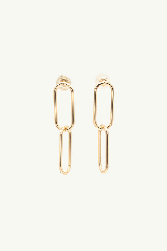 Gold Paperclip Earrings 