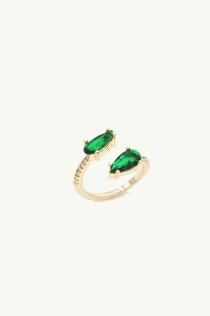 Load image into Gallery viewer, Esmeralda Adjustable Emerald Ring
