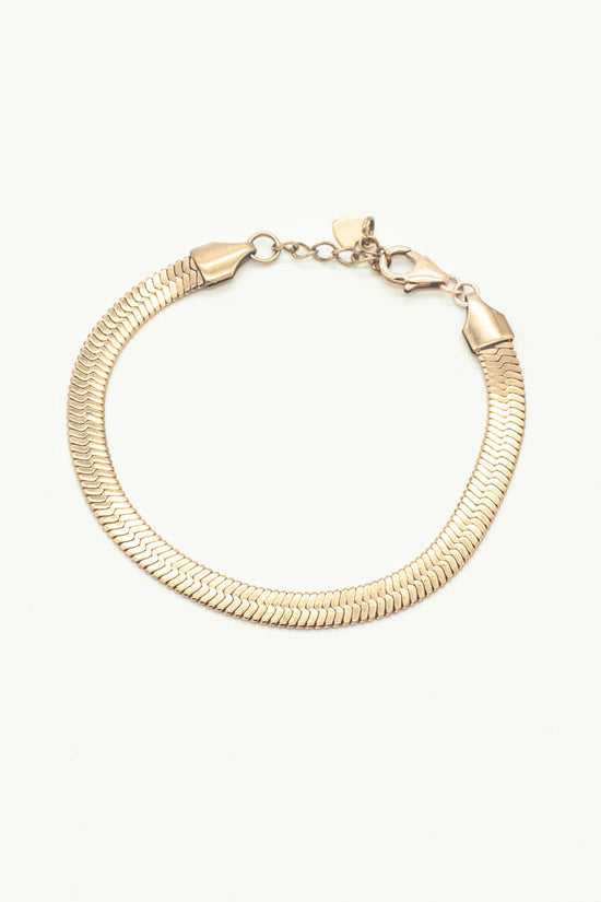 Gold herringbone bracelet 