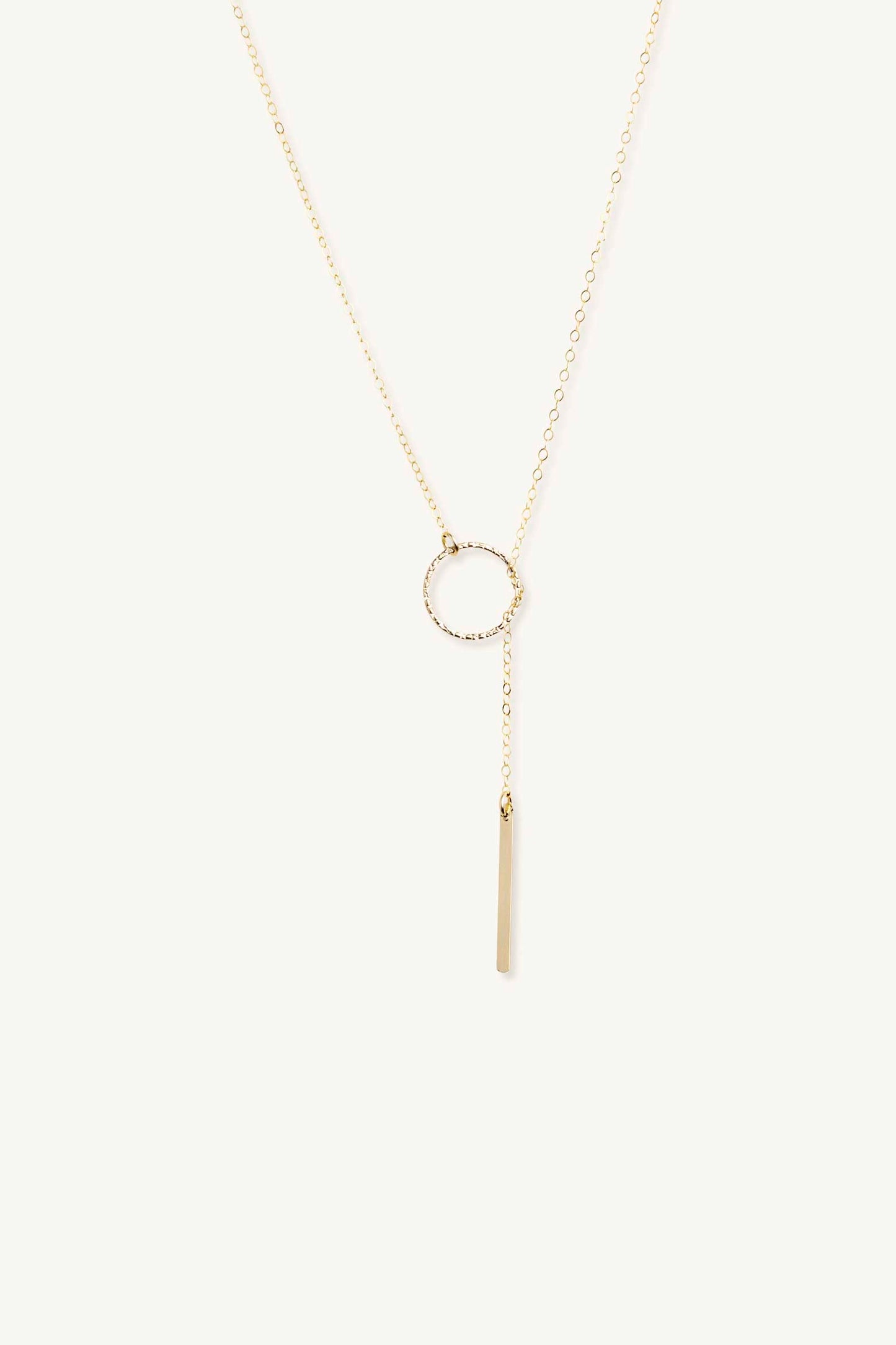 Dainty gold  classic lariat necklace