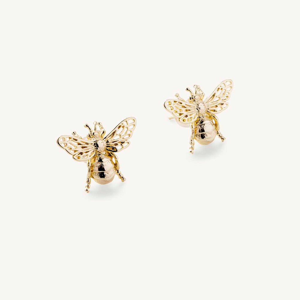 
                  
                    Gold bee anti tarnish earrings
                  
                