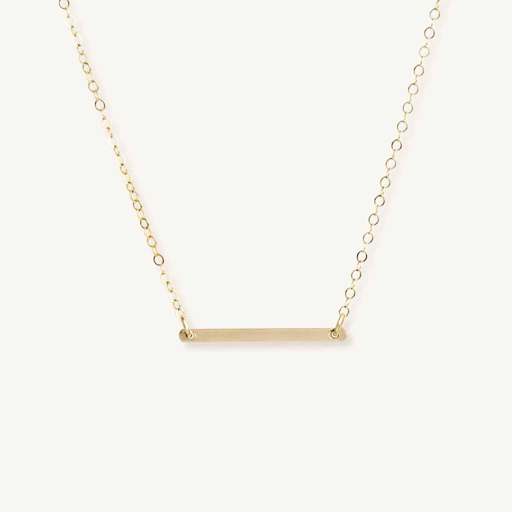 
                  
                    Gold bar minimalist dainty layering necklace
                  
                