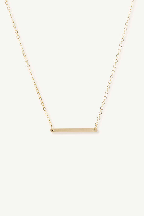 Gold bar minimalist dainty layering necklace