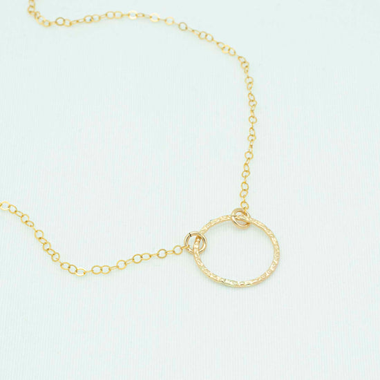 gold circle necklace